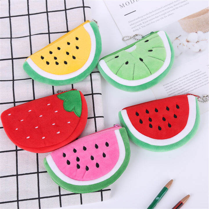 zipper-coin-wallet-for-girls-coin-purse-for-women-fruit-wallet-lovely-plush-key-bag-watermelon-coin-purse