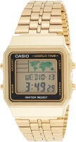 CASIO Mens Digital World TIME A500WGA-9DF Stainless Steel Watch