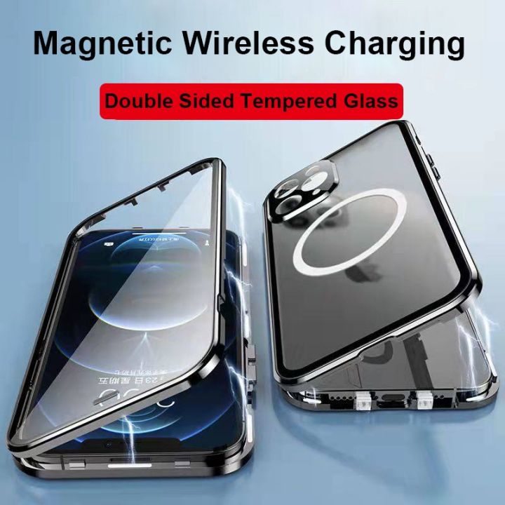 enjoy-electronic-magnetic-wireless-charging-case-for-iphone-13-pro-max-12-11-14-plus-metal-bumper-camera-protector-tempered-glass-phone-cover