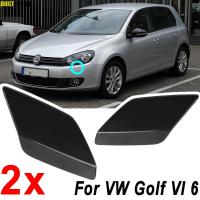 2x สำหรับ VW G Olf VI 6 MK6 Jetta 2008-2013กันชนหน้าไฟหน้าไฟหน้าเครื่องซักผ้าหัวฉีดเจ็ทสเปรย์ปกหมวก2009 2010 2011 2012