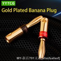 【CW】♚♝  YYTCG 4pcs Banana 4mm banana plugs gold plated Jack match with binding post