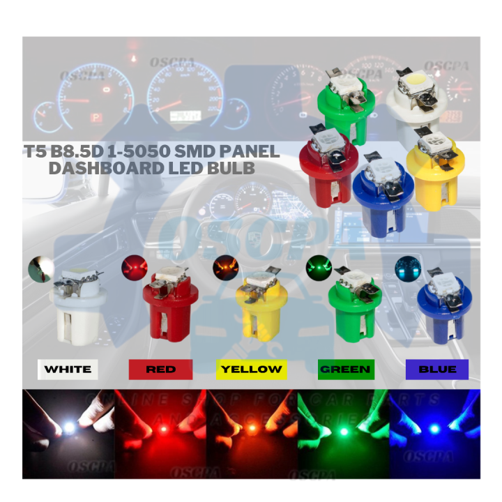 20X WHITE B8.4D 5050 1SMD Car Auto Side Dash Gauge Instrument LED Light