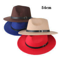 Children Single Side Wool Felt Jazz Fedora Hats 54CM Elegant BOY GIRL Wide Brim Panama Trilby Cap 54CM wholesale