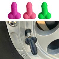 4Pcs Penis Valve Stem Caps Adult Prank Shaped Tire Cap Universal Fluorescent Car Tire Valve Caps Tire Valve Stem Cap Dust Cover