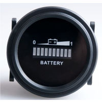 Round ACID LED Level Battery Indicat Storage Battery Indicator Hour Meter Counter for Lawn Care or Floor Care Equipment 12V 24V