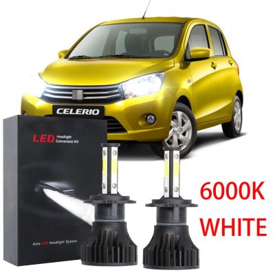 New หลอดไฟหน้ารถยนต์ LED 6000K สีขาว แบบเปลี่ยน สําหรับ Suzuki Alto CELERIO 2009-2013 (1 คู่)