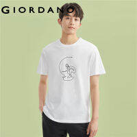 GIORDANO Men T-Shirts Rope Embroidery 100% Cotton Fashion Tee Short Sleeve Crewneck Summer Comfort Casual Tshirts 01023432