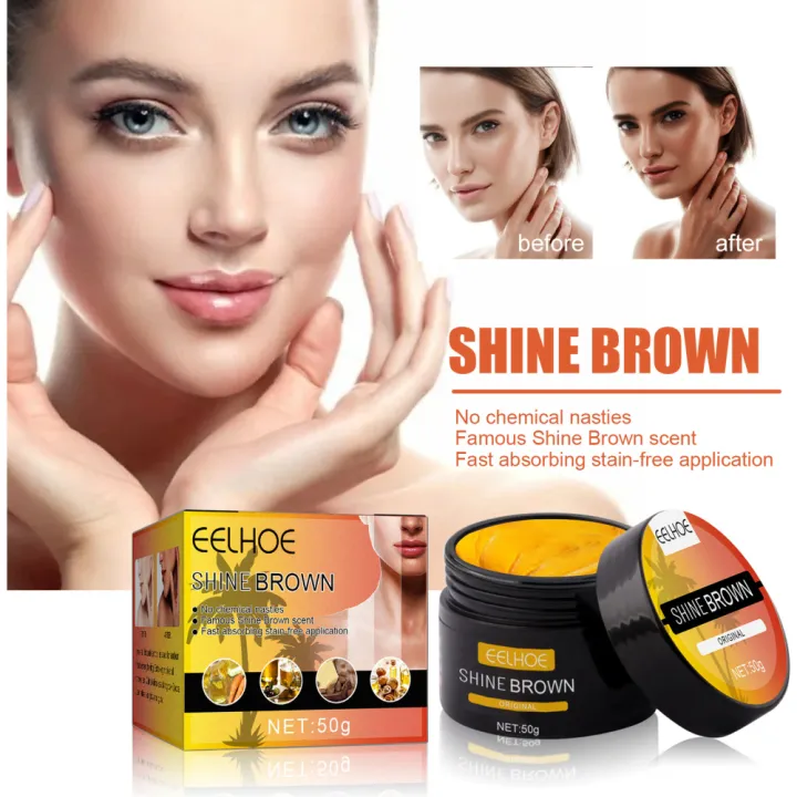 LADES【Ready Stock】Shine Brown Tanning Cream TANNING ACCELERATOR Cream, Indoor Sunbed UV And