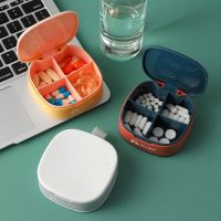 1 PCS Pill Case For Tablets 4 Gird Medicine Pills Organizer Drug Capsule Plastic Storage Box Divider Weekly Travel Pill Cutter Medicine  First Aid St