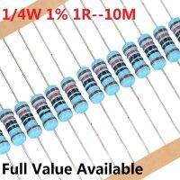 ✸ Free Ship 100pcs 1/4W Metal Film Resistor 1R-10M -1 10K ohm 10K 4.7k 2.2K 1K 100 K 0.25W 0R 3/4/5/6/7/8/9.1. 2.3. 4.5. 6. 7/R