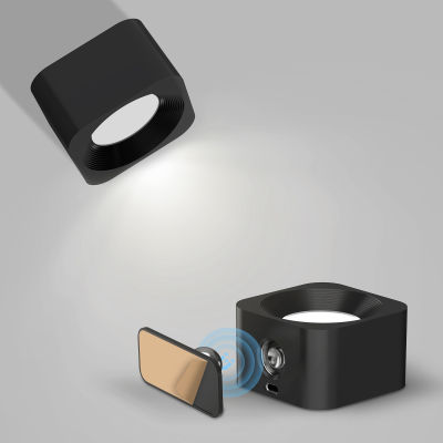รุ่นใหม่ USB โคมไฟติดผนังในร่มแบบชาร์จไฟได้ USB โคมไฟตู้แม่เหล็กโคมไฟข้างเตียงแบบชาร์จไฟแบบพกพา .