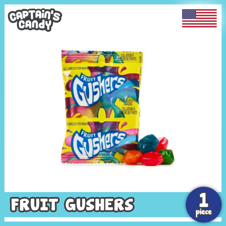 Fruit Gushers, Strawberry Splash & Tropical, 1 Piece, Betty Crocker Fruit Snacks, Bursting Candy