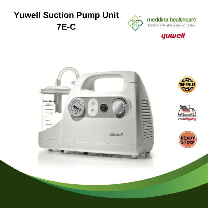 MEDDINA Yuwell Suction Pump - 7E-C/G Portable Phlegm Suction Unit (AC ...