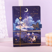 Magic World 2022 Deer Unicorn Whale Mystery Diary Soft PU Leather Notebook 112 Sheets Lined+Blank Paper+Free Pages