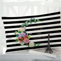 1pc Pillow cover Pillow case Bedding Pillowcase Pillow covers decorative for home 3D Print Nordic simple Black stripe