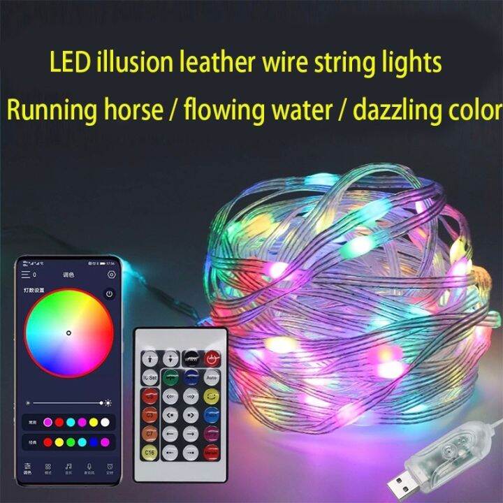 led-strip-ไฟเส้น-rgb-ไฟประดับ-ftee78-ไฟ-4040-ควบคุมด้วยมือถือ-เชื่อมต่อมือถือและรีโมท-หัวusb-ขนาด-10m-สำหรับตกแต่งบ้าน-ตกแต่งห้องปาร์ตี้-ไฟลวดตกแต่ง