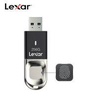 Lexar F35ปลดล็อคลายนิ้วมือ Pendrive 64กิกะไบต์3.0 USB แฟลชไดร์ฟ128GB U Disk 32GB 256GB ปากกาไดรฟ์โลหะเข้ารหัสป้องกันสำหรับพีซี