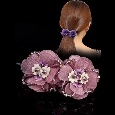 Korean New Fashion Flower Hair Clip Fabric Twist Clip Hair Discs Exquisite Hair Accessories