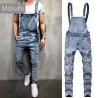 Maxulla ชุดหมีฤดูใบไม้ผลิเอี๊ยมยีนส์สำหรับผู้ชายชายสามเอี๊ยมมีสไตล์กางเกงยีนส์ช่างไม้กางเกงเสื้อผ้าสไตล์สตรีทแวร์ของผู้ชาย Mla034