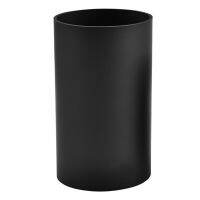 P82C Kitchen Utensil Holder Black Plastic Cylinder Storage Tableware Drying Canister