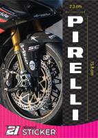 สติกเกอร์ตกแต่งมอเตอร์ไซค์ bigbike  พีรารี pirelli แนวตั้ง ติดบังโคลนหน้า hugger