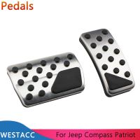 Car Pedals Accelerator Gas Brake Pedal Protective Cover for Jeep Compass Liberty 2007-2016 Patriot 2011-2017 AT Accessories Pedal Accessories