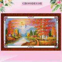 Golden Time (1) Cross Stitchที่สมบูรณ์แบบพิมพ์ชุดMaple Leafชุด14CTรูปแบบDiY Handmadeผ้าฝ้ายพิมพ์ผ้าใบเย็บปักถักร้อยโรงงานOutletแฟชั่นห้องนั่งเล่นการตกแต่งงานฝีมือเย็บปักถักร้อย