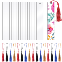 ที่คั่นหนังสืออะคริลิคเปล่า Diy Clearbooktassel Craft Markers ของขวัญนักเรียนเด็กชุด Tar Pagemini Sublimation