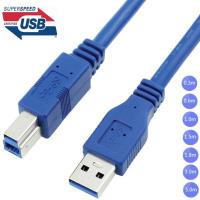 【NEW】 ODM Auto Parts USB ชาย USB 3.0 B ประเภท USB3.0 BM ชาย0.3M 0.6M 1M 1.5M 1.8M 3M 5 M 1ft 2ft 6ft 5ft 10ft 30Cm 1 3 5 M