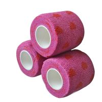 【LZ】 2Pcs/Lot Waterproof Self Adhesive Bandage Elastic Wrap Rose Heart Shape Cohesive Sport Tape Medical Treatment Joint Protector