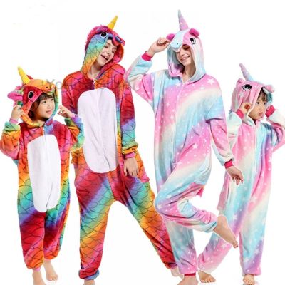 Blanket Sleepers Kigurumi for Kids Onesie Women Pajamas Animal Cosplay Sleepwear Child Boy Girl Jumpsuit Unicorn