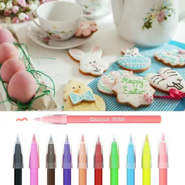 Food Coloring Pen Food Coloring Marker Double Sided Food Coloring Pens with  Fine & Thick Tip for Cake Cookie Decorating 