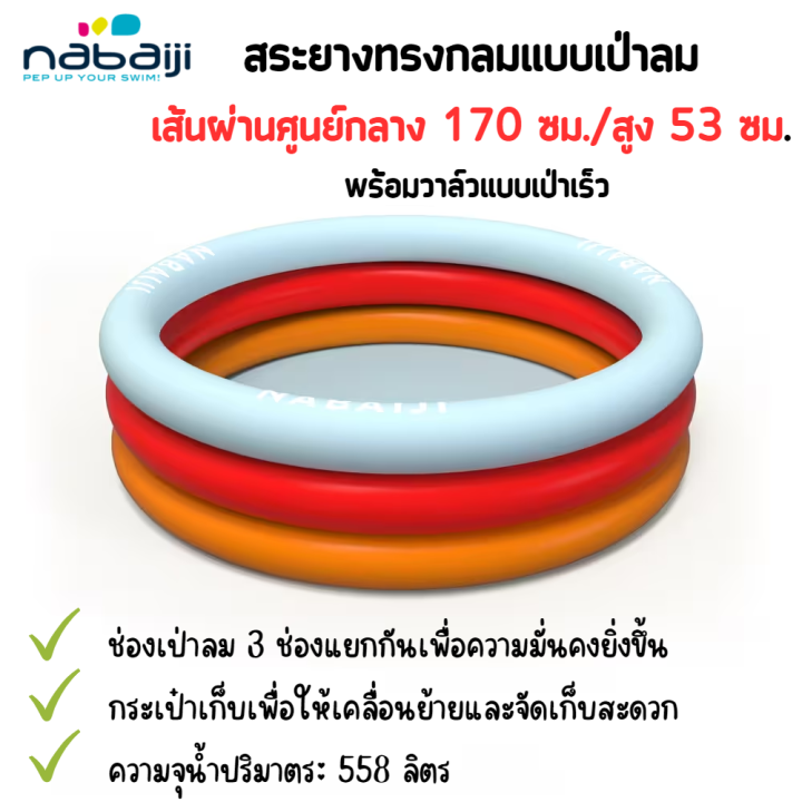 nabaiji-สระน้ำเป่าลม-สระน้ำเด็ก-สระน้ำยาง-สระว่ายน้ำเป่าลม-สระยางทรงกลมแบบเป่าลม-เล่นได้พร้อมทั้งเด็กและผู้ใหญ่