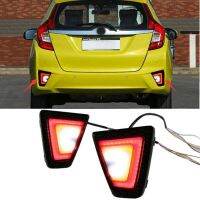 For-Honda Jazz Fit 2014-2015 Rear Bumper Reflector Lights Driving Brake Light Fog Lamp (Southeast Asia)