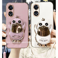 Phone Case เคส OPPO A58 A78 A98 A17 A17k A77s A77 A57 A76 A96 4G 5G NFC น่ารักรูปเป็ดเคสนิ่มมีสายคล้องสั้น4G 2023