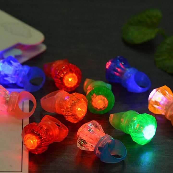 superrr-ของขวัญ-เด็กๆ-เด็กชายหญิง-อุปกรณ์ปาร์ตี้-ปาร์ตี้-ของเล่นปาร์ตี้วันเกิด-พลาสติกครับ-แหวนกระพริบ-แหวนเรืองแสง-แหวนเพชรกระพริบ-ไฟขึ้นของเล่น-ของเล่นเรืองแสง