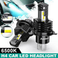 Audew 2ชิ้น26W 4800LM 6000K ไฟหน้ารถมอเตอร์ไซค์แบบ LED H4 In-Line กันน้ำกลางแจ้งสำหรับตั้งแคมป์