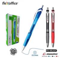 ปากกา Flexoffice ปากกาลูกลื่น ปากกาเจล ปากกากด ขนาด 0.5mm รุ่น Touchie FO-GEL021 (12แท่ง/กล่อง) พร้อมส่ง