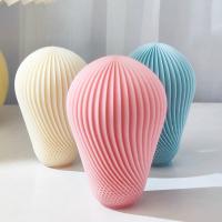 Striped Column Light Shadow Lamp Silicone Candle Mold Wave Vase Aromatherapy Gypsum Resin Baking Mould Home Decor Holiday Gifts