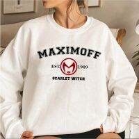 [Qinqin clothing]แวนด้า Maximoff 1989เสื้อยืดสีแดงแม่มด H Oodies แวนด้าวิสัยทัศน์ทีวีซีรีส์เสื้อ U Nisex ฮาราจูกุเสื้อกันหนาวหมวกด้านบน Girt สำหรับพัดลม