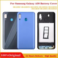 Original สำหรับ Samsung A30 ด้านหลังฝาหลังแบตเตอรี่กรอบกลางกรณี SamsungA305 โทรศัพท์มือถือชิ้นส่วนแผ่น Bezel ซิมสล็อตถาด-Ludeiur