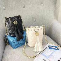 Ready Stock TB BAG New three-dimensional bag rhombus chain bucket bag mini small fragrance style retro fashion single shoulder crossbody handbag for women