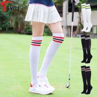 ﺴ✈ 2021 Golf Socks Women Knee High Socks Soft Breathable Slim Stocking Girls Sport Stockings Cotton Legging For Golf Tennis Bicycle