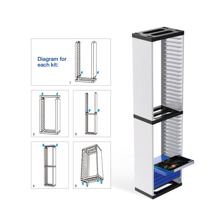 dobe-storage-stand-for-game-card-ps4-ps5-xbox-เก็บได้-36-แผ่น-dobe-ps5-stand-dobe-xbox-stand-ชั้นเก็บแผ่นเกมส์-playstation-ชั้นเก็บแผ่นเกมส์-xbox-tp4-0519