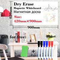 42*90cm Magnetic Whiteboard for Kids School Dry Erase White Board Fridge Stickers Kitchen Draw Message Board Schedules