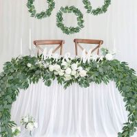 5-Pack 6.5 Feet Artificial Eucalyptus with Willow Garland Vine Plant with Leaves Faux Silver Dollar Greenery