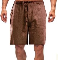 Mens Linen Plus Size Relaxed Running Shorts Breathable Dry-Fit Sportswear Basketball Golf Outdoor Gym Shorts