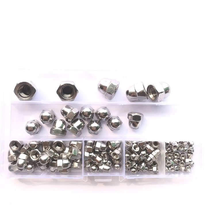 acorn-nut-set-m3-m4-m5-m6-m8-m10-m12-a2-stainless-steel-316-201-304-decorative-cap-blind-nuts-caps-covers-hex-dome-acorn-nut-kit