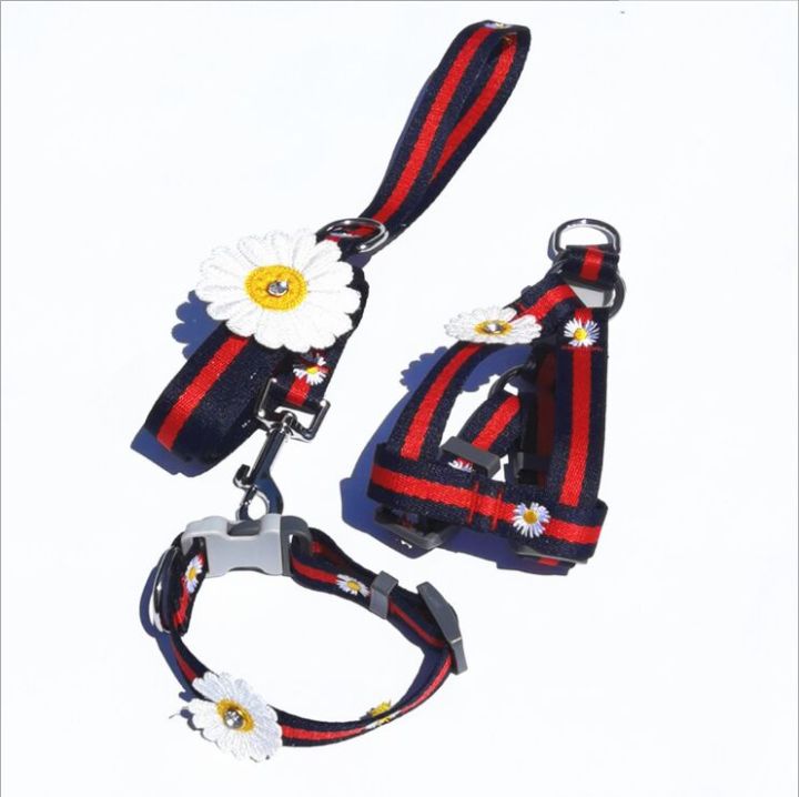 flower-pet-harnesses-anti-strike-bulldog-dog-breast-neck-collar-leash-set-small-daisy-pet-harnesses-anti-strike-bulldog-dog