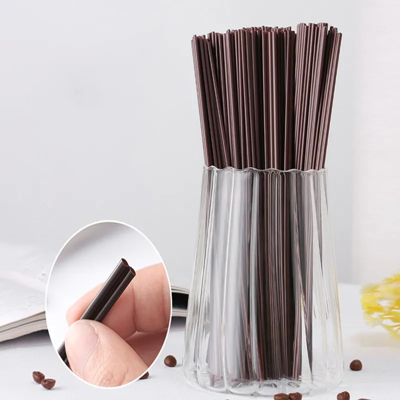 100Pcs Coffee Stirrers Disposable Plastic Sip Drink Coffee Stir Sticks  Straws